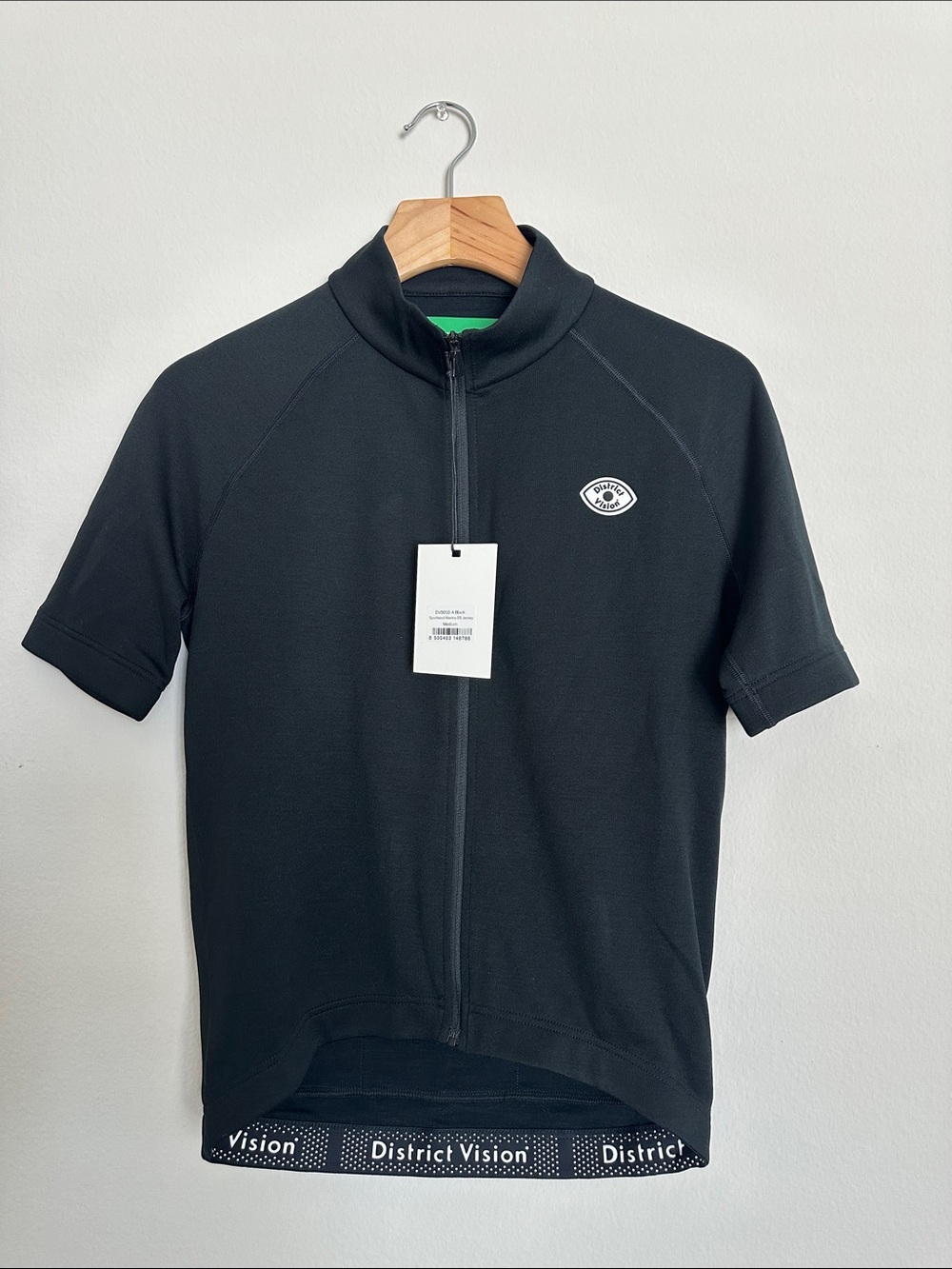District Vision Men's Black Short-Sleeve Cycling Jersey